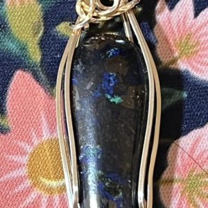 Wire-wrapped Azurite Malachite Pendant