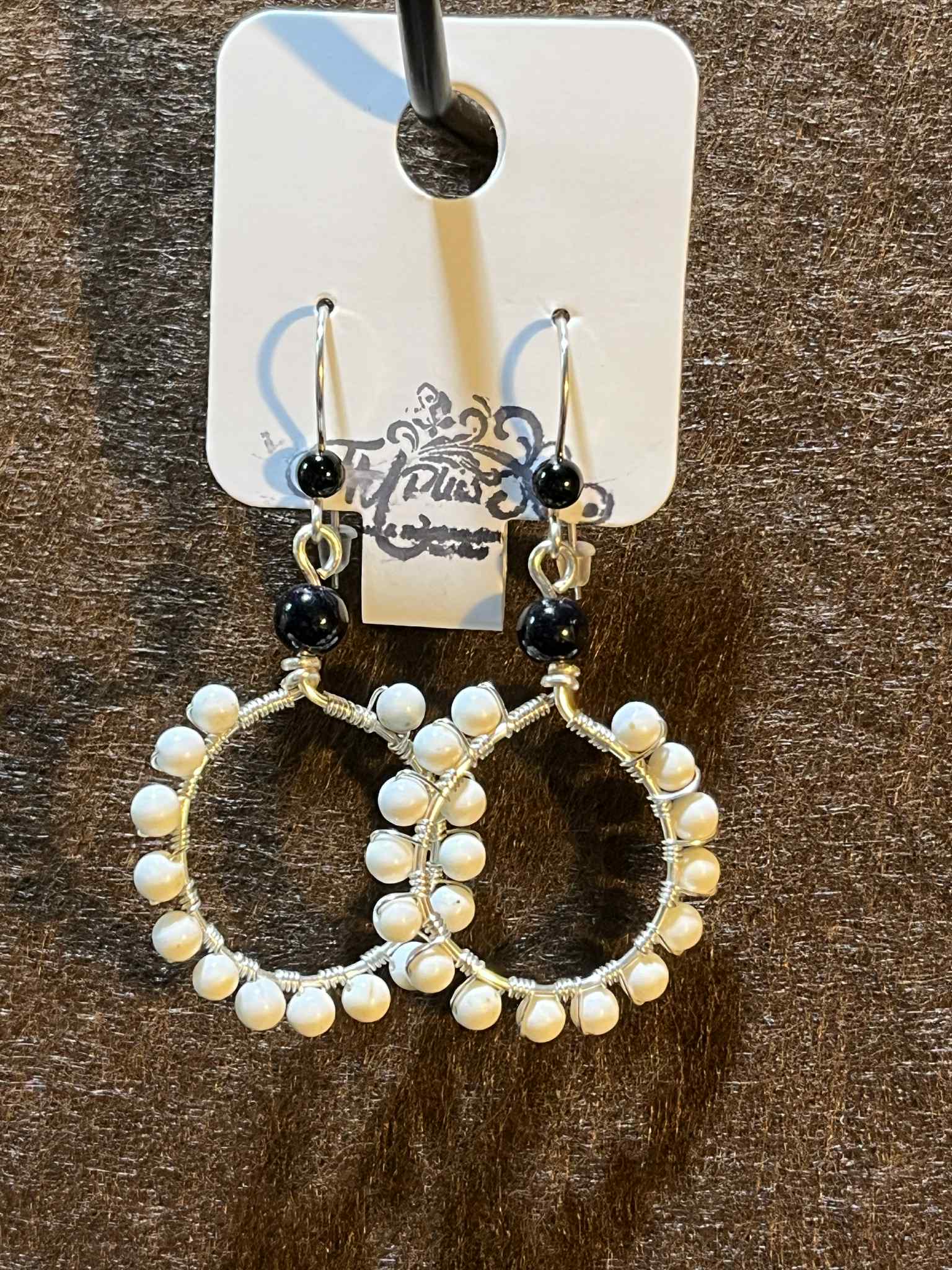 Round-Shape Wrapped Earrings on Stainless Steel