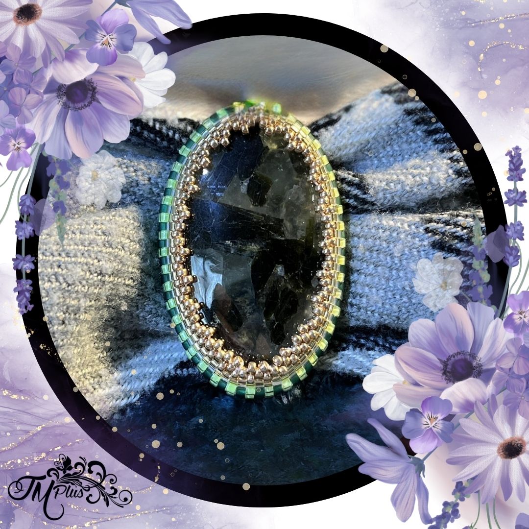 Prehnite Scarf Ring
