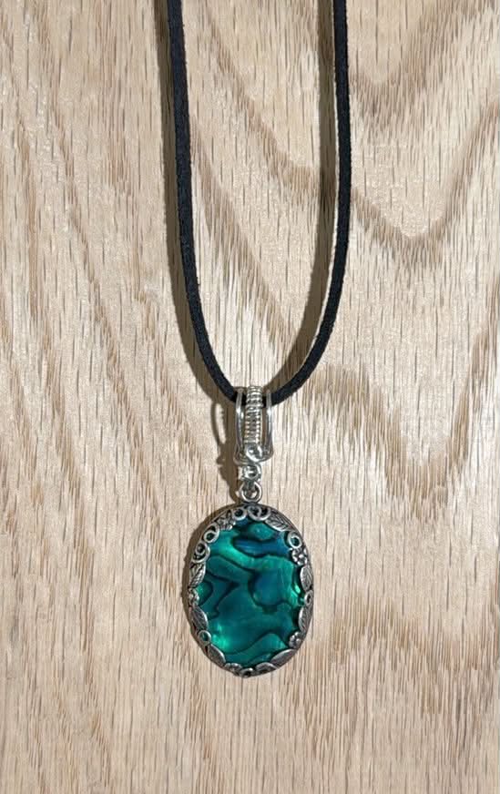 Bezelled Paua Shell Necklace