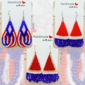 Patriotic Swag Beaded Earrings